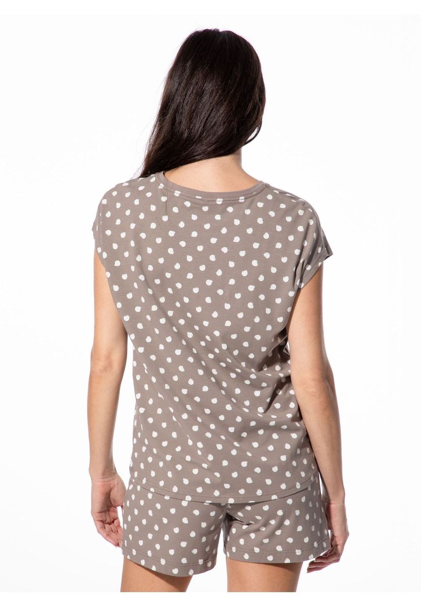 T-Shirt mit Polka Dot und lockerer Passform