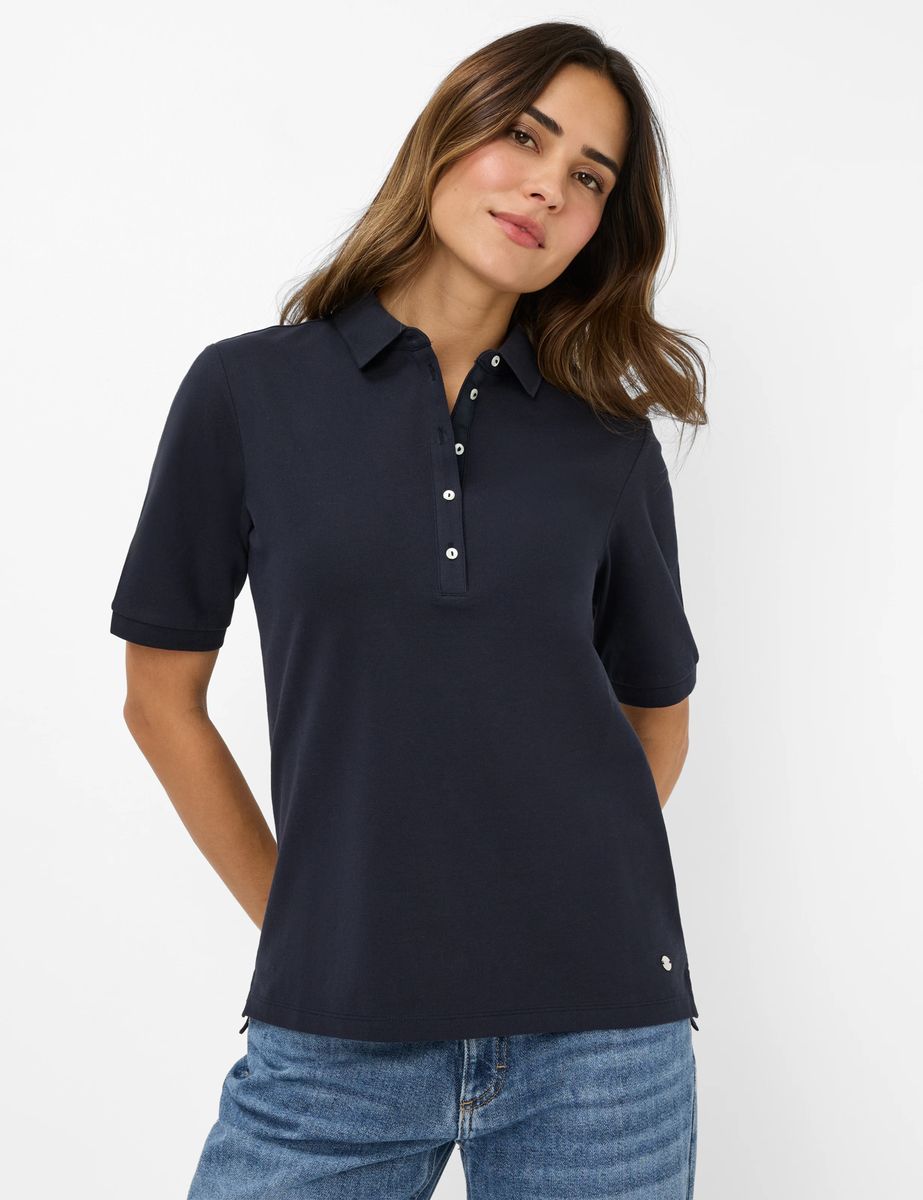 Klassisches Piqué-Poloshirt mit Knopfleiste