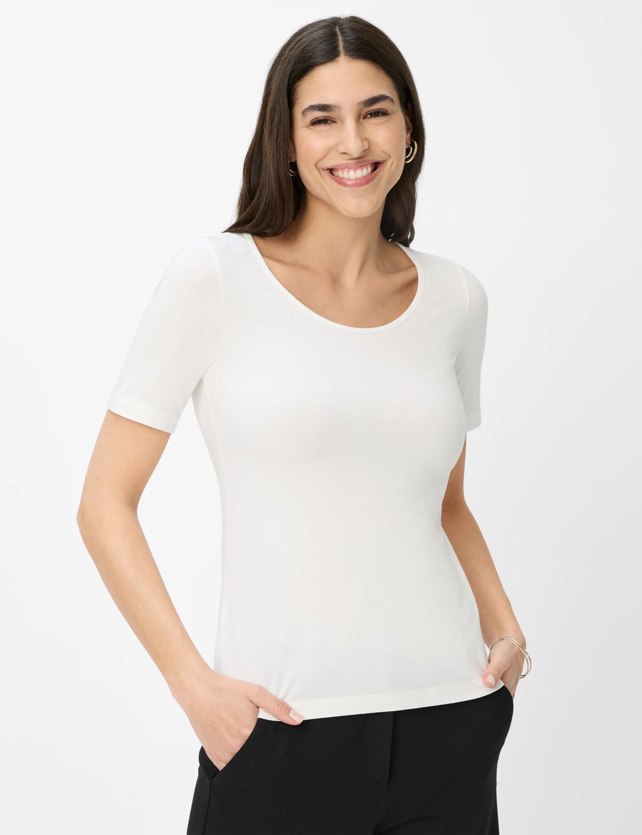 T-Shirt aus Baumwoll-Modal-Mix