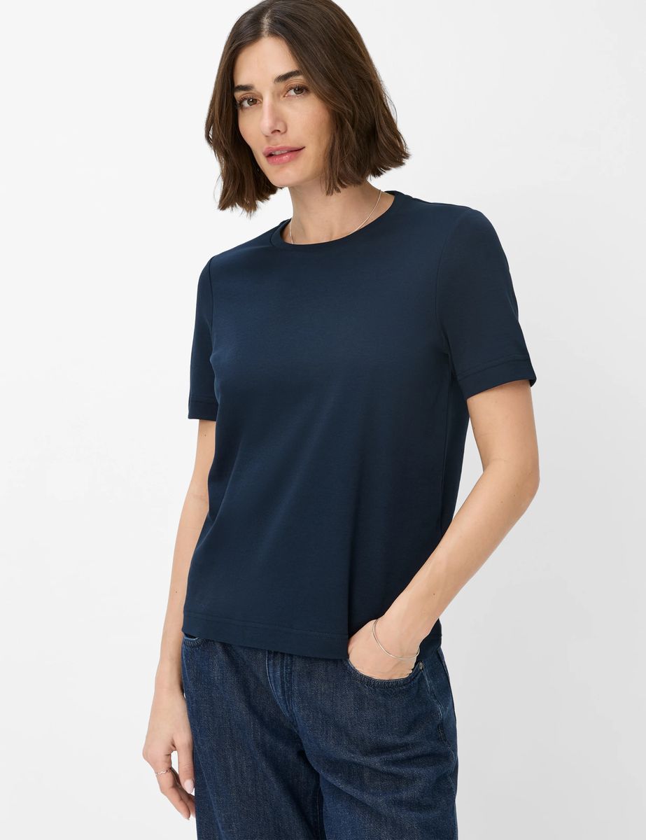 Kurzarmshirt aus Baumwoll-Interlock