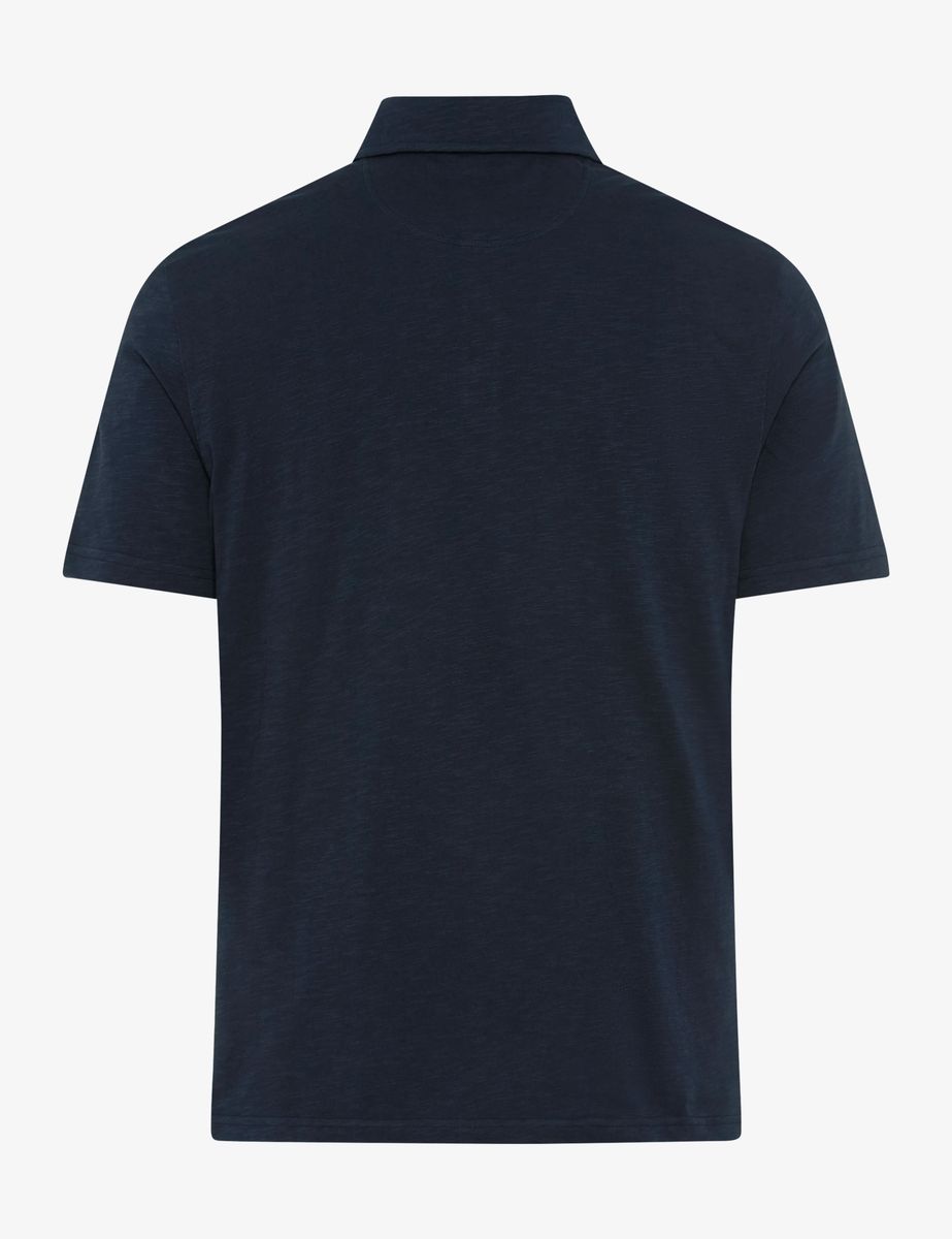Poloshirt aus Flammgarn mit Brusttasche