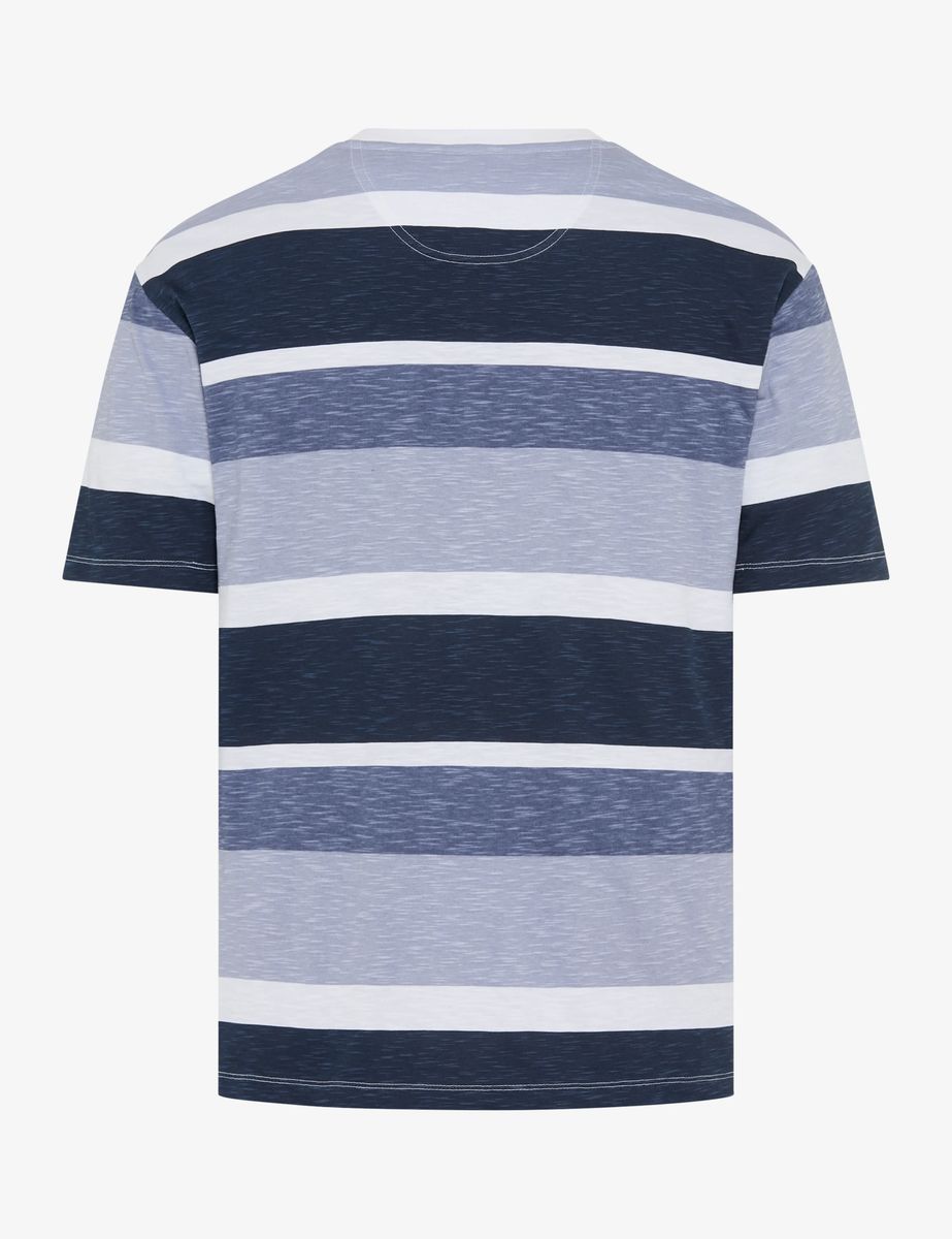 Gestreiftes T-Shirt aus Slub-Baumwolle