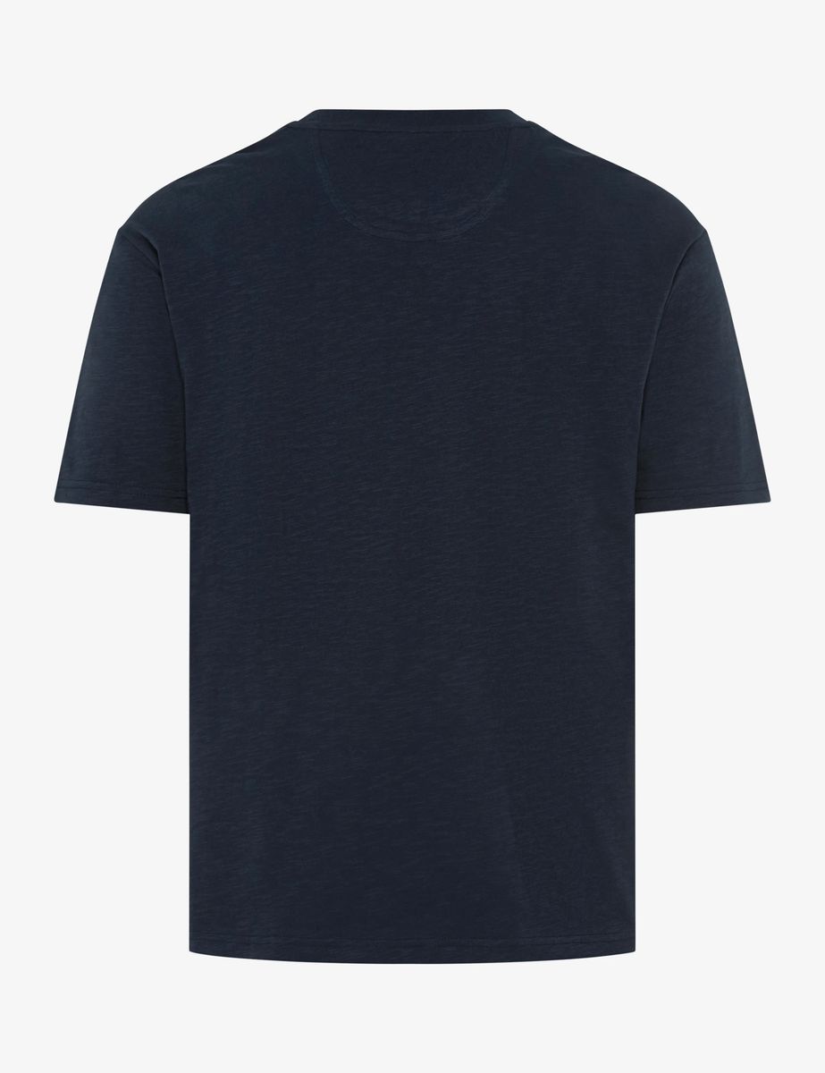 Strukturiertes Rundhalsshirt aus Flammgarn