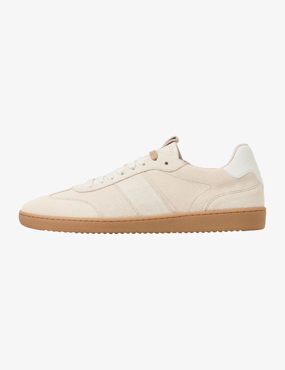 Minimalistische Wildleder-Sneaker mit Gummisohle
