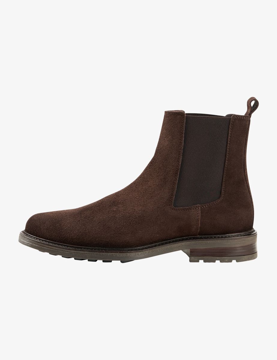 Chelsea-Boot aus Wildleder mit Profilsohle