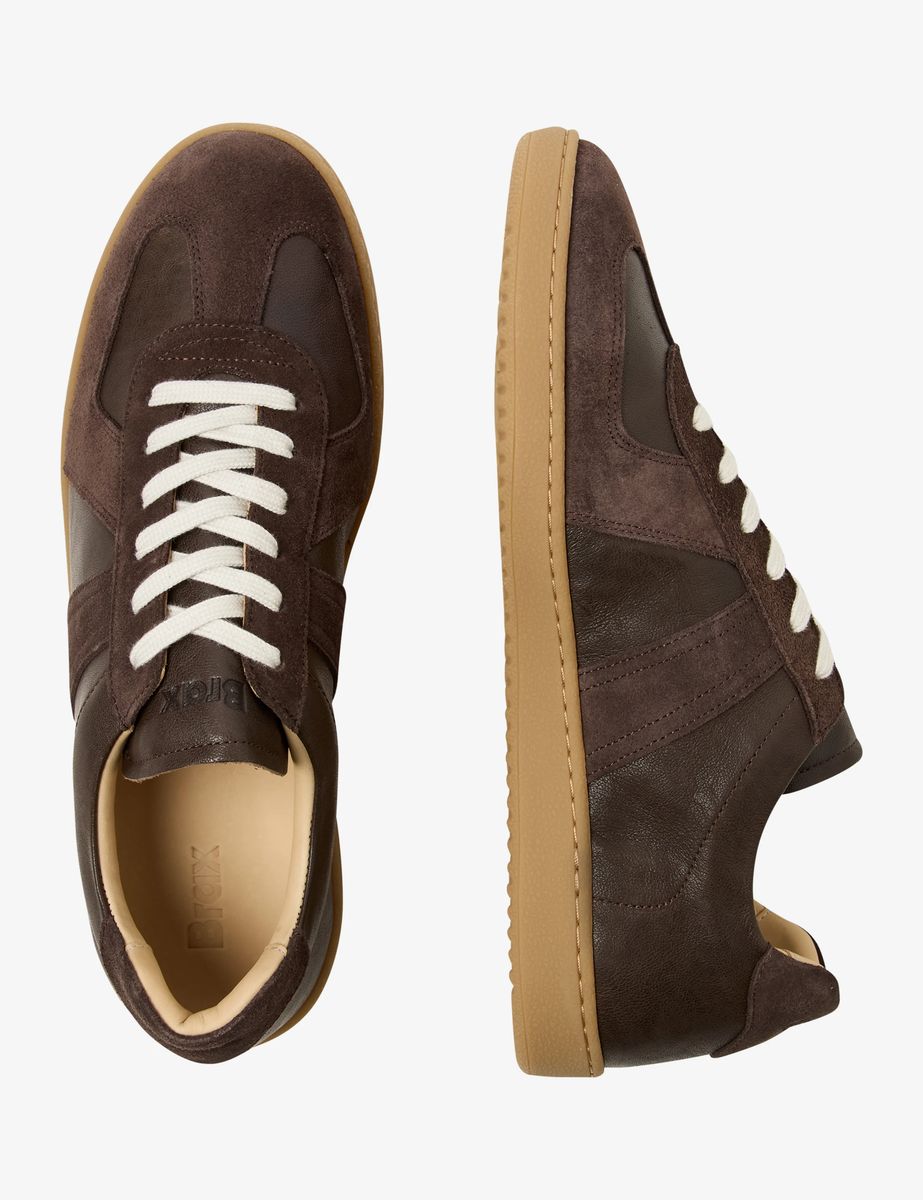Retro Sneaker aus Velours- und Glattleder