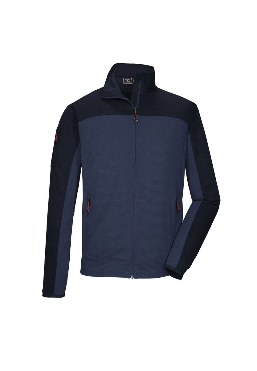 Herren Fleecejacke mit Zwei-Ton-Design und Kragen