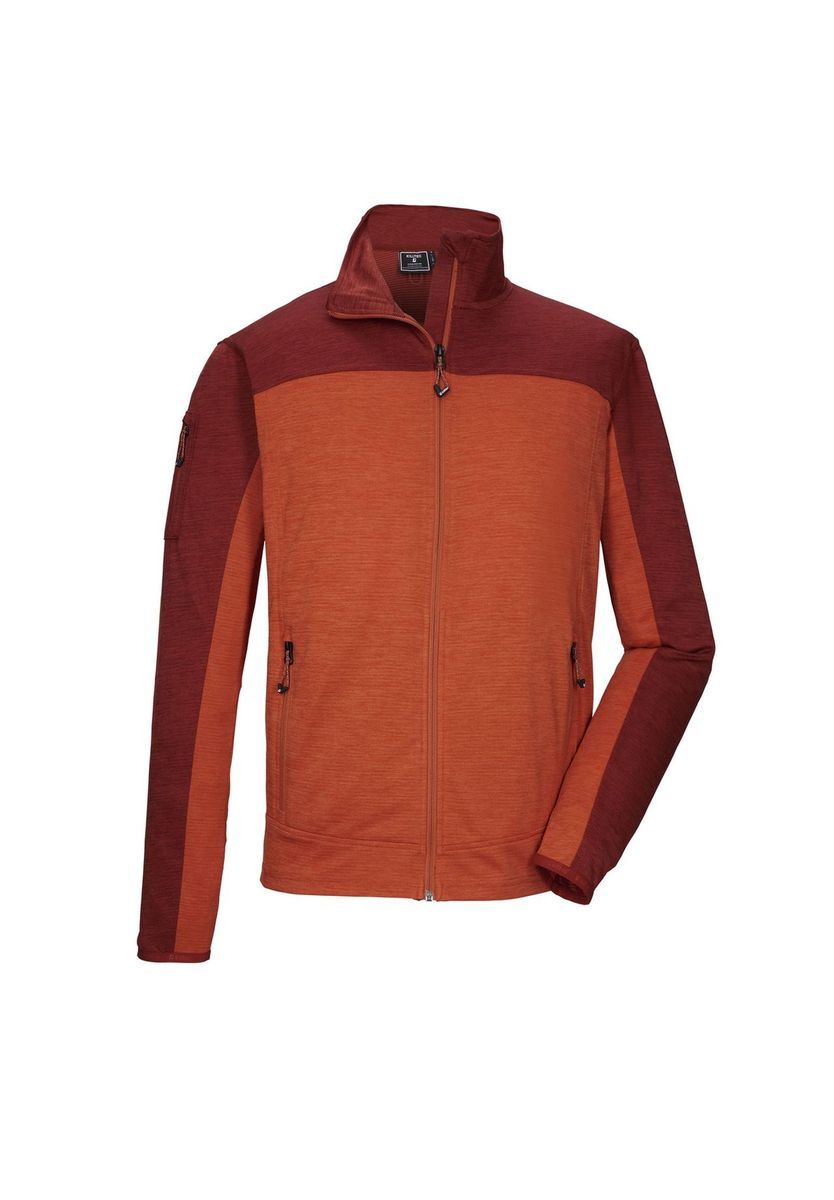 Herren Fleecejacke mit Zwei-Ton-Design und Taschen