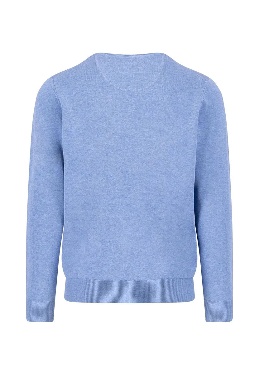 Klassischer marineblauer Strickpullover aus Baumwolle