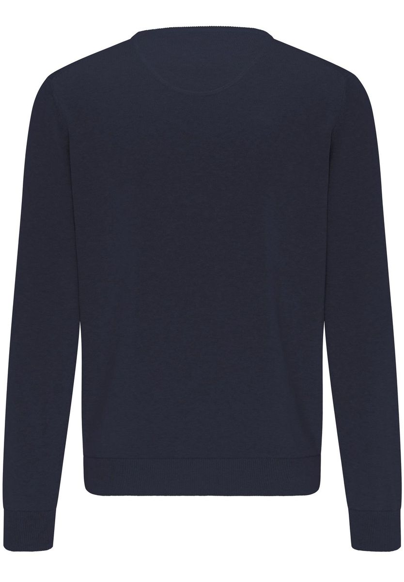 Klassischer Baumwoll-Strickpullover mit Rundhalsausschnitt