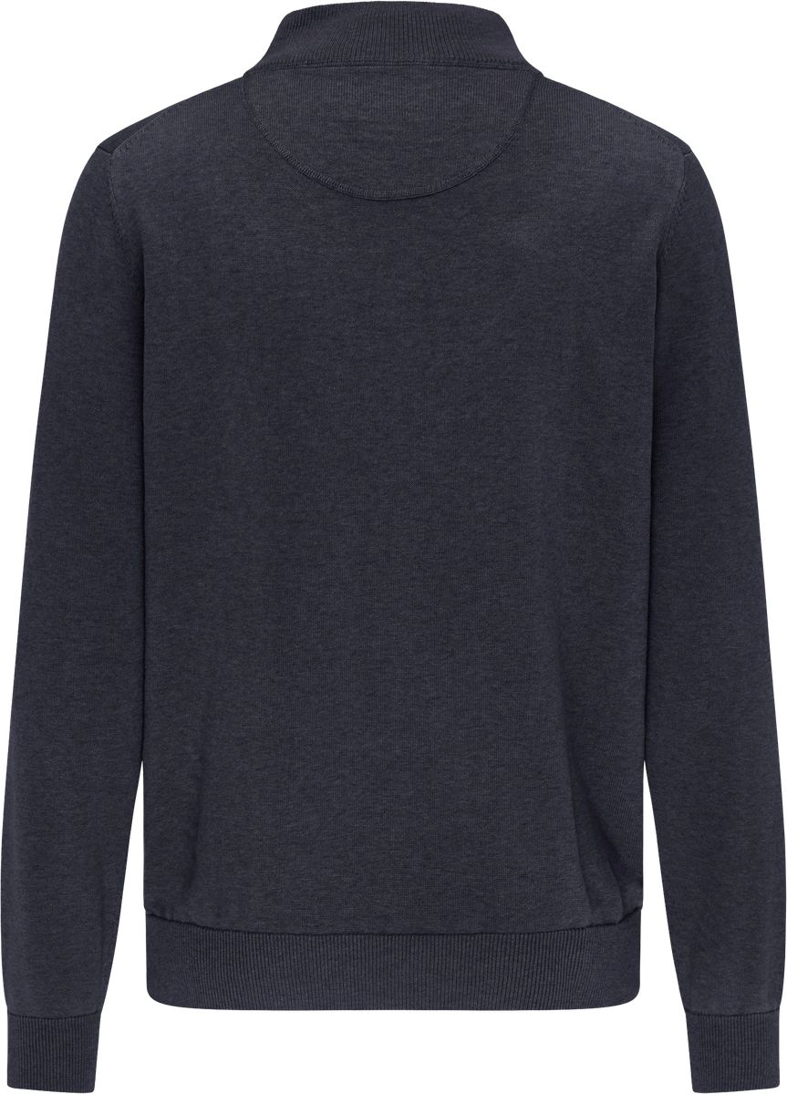 Herren Baumwollpullover mit halbem Reißverschluss