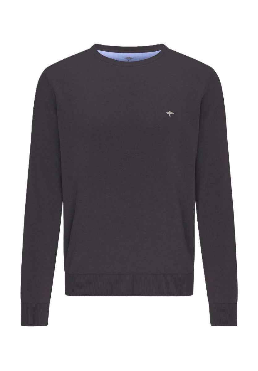 Klassischer Rundhals Strickpullover aus Baumwolle