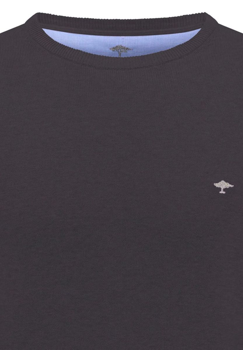 Klassischer Rundhals Strickpullover aus Baumwolle