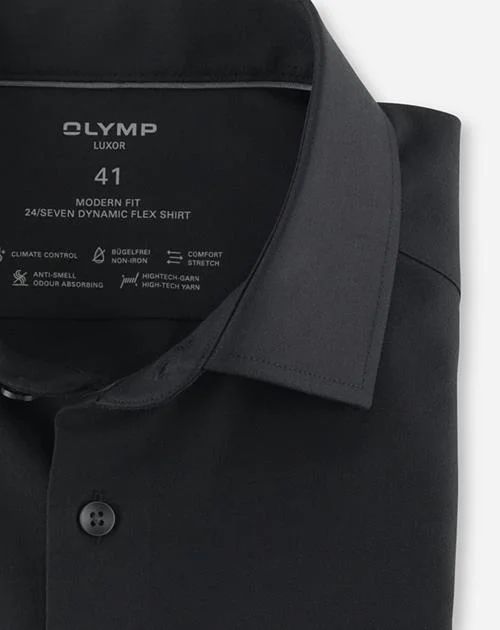 Modern Fit Schwarzes Businesshemd
