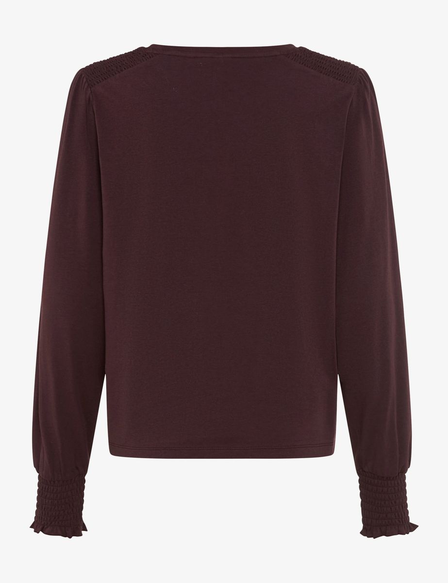 Langarmshirt mit Smok-Details