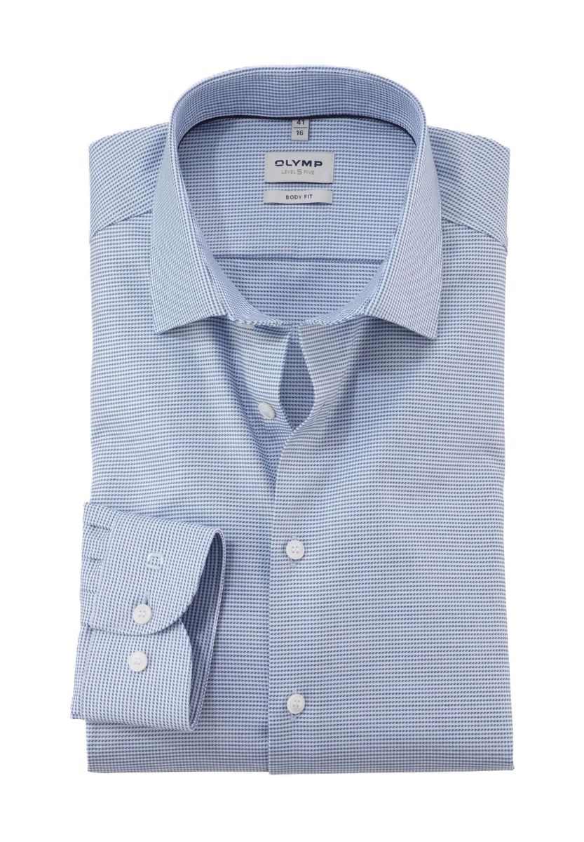 Klassisches blau gemustertes Businesshemd