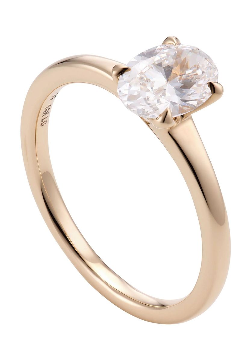 Klassischer ovaler Labor-Diamantring