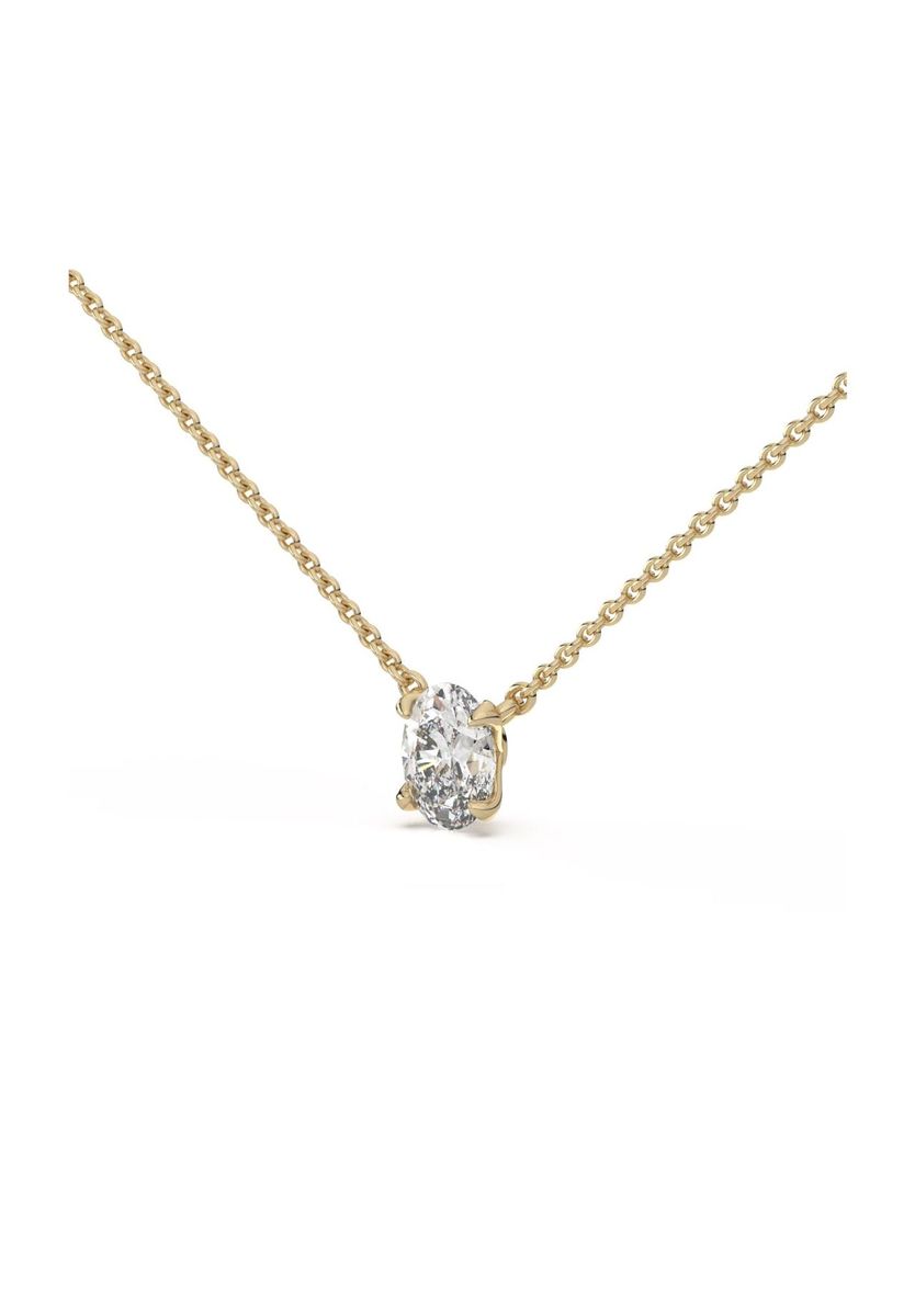 Elegante Goldkette mit Labor-Diamant