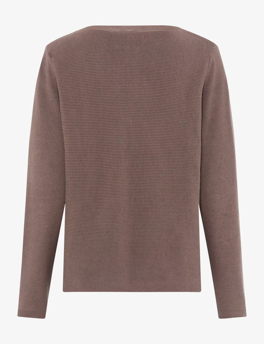 Horizontal gerippter Pullover aus Baumwolle