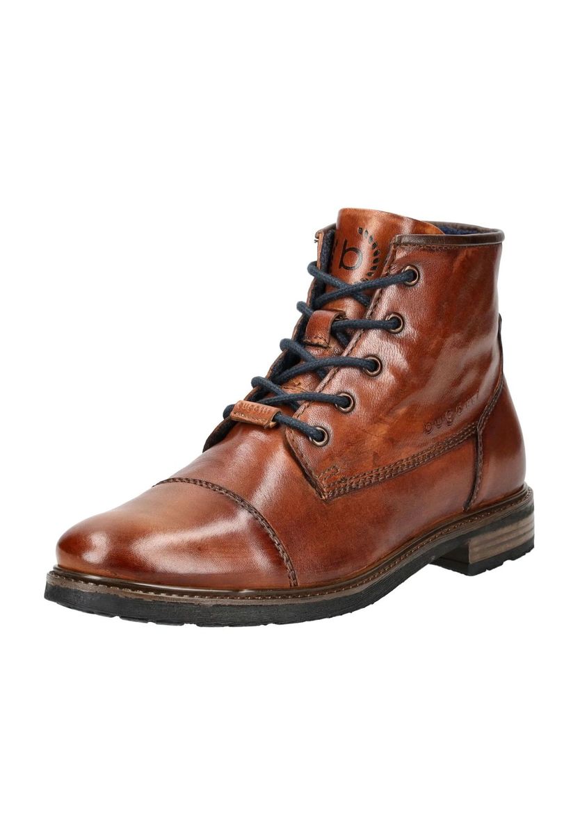 Herren Leder Stiefeletten mit Schnürsenkeln