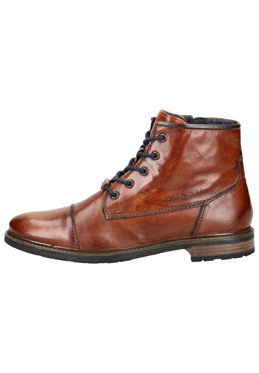 Herren Leder Stiefeletten mit Schnürsenkeln