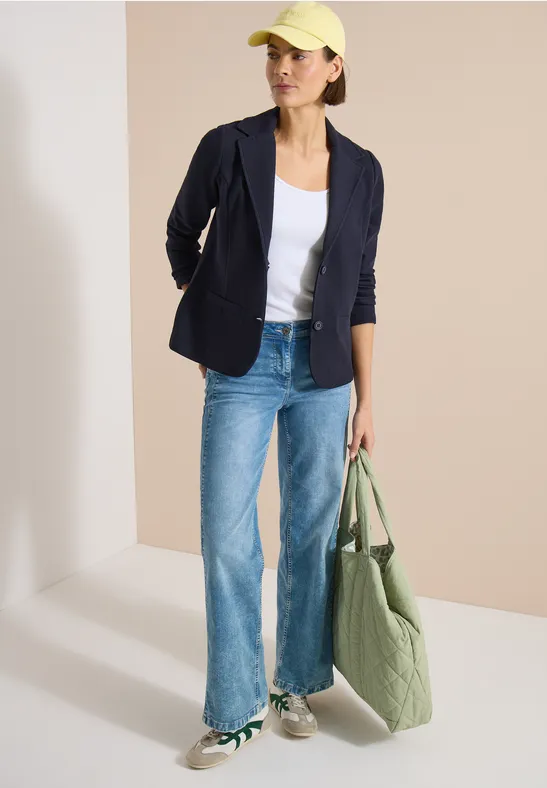 Strukturierter Blazer aus Baumwollmix