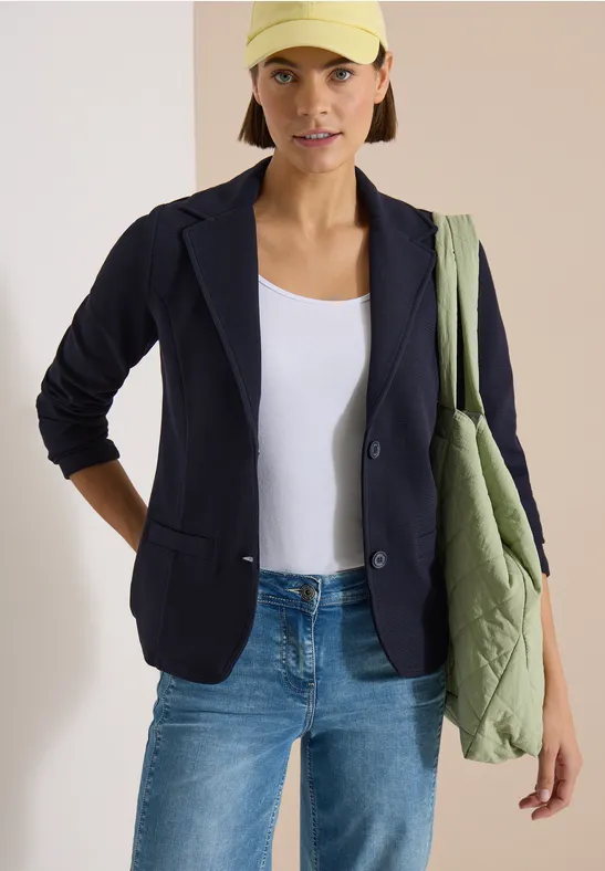 Strukturierter Blazer aus Baumwollmix
