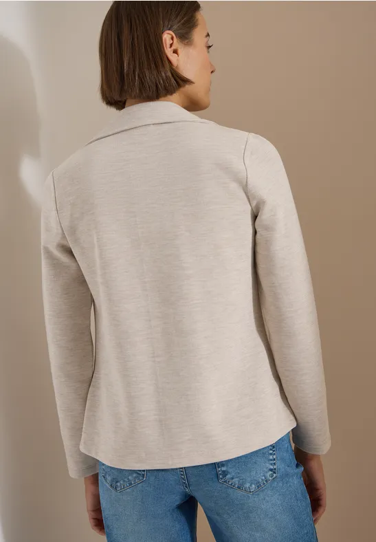 Strukturierter Jersey-Blazer mit Revers