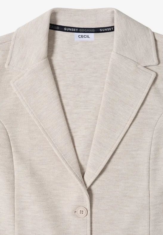 Strukturierter Jersey-Blazer mit Revers