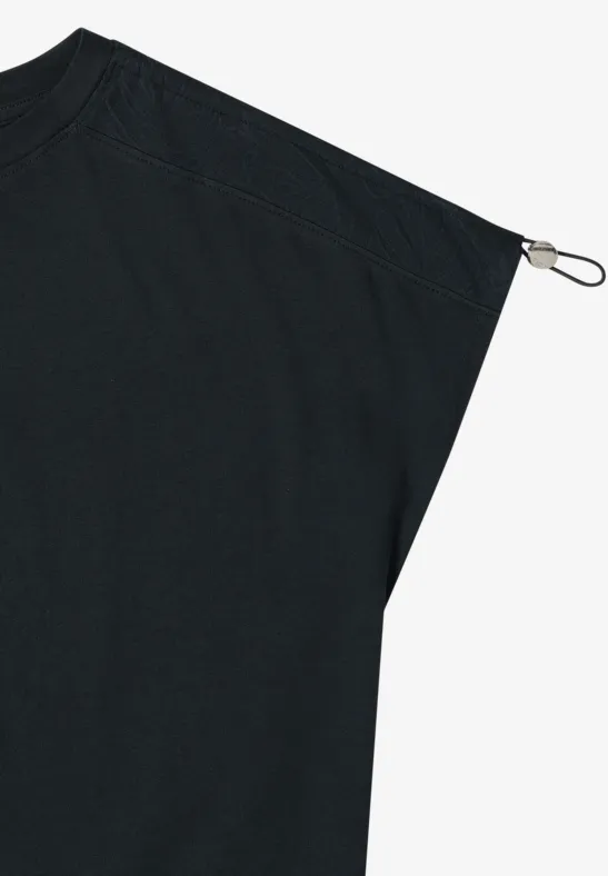 Kurzarmshirt mit Tunnelzug-Detail