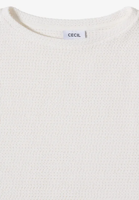 Leichtes T-Shirt im Ajour-Strick
