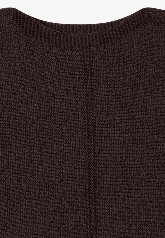 Lockerer Strickpullover mit Dolman-Ärmeln