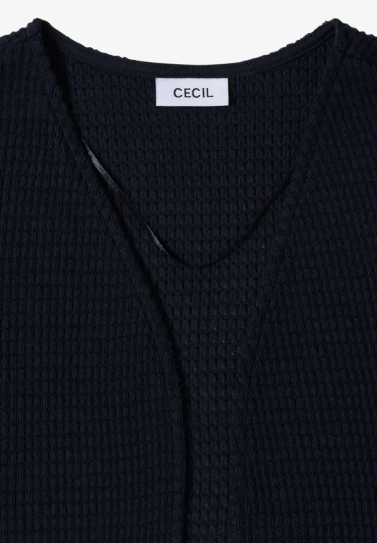 Offener 3/4-Arm Cardigan im Ajour-Look