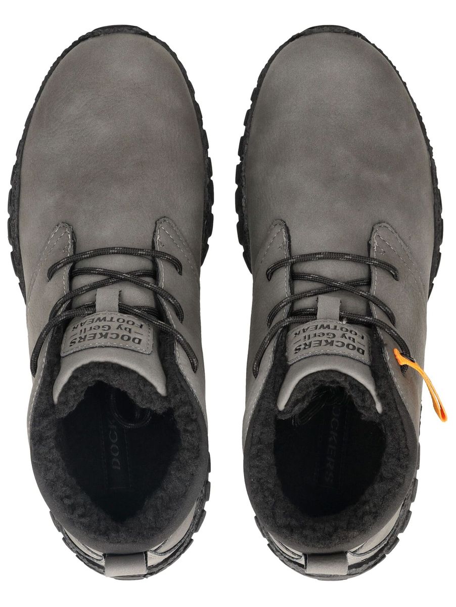 Gefütterte Schnürstiefeletten aus Kunstleder