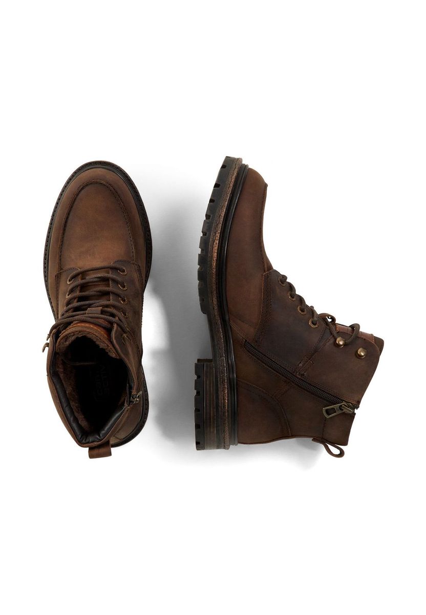 Lässiger Leder-Schnürstiefel