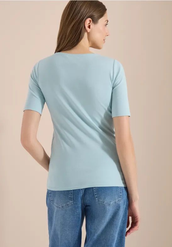 Blickdichtes Rundhals-T-Shirt aus Baumwolle