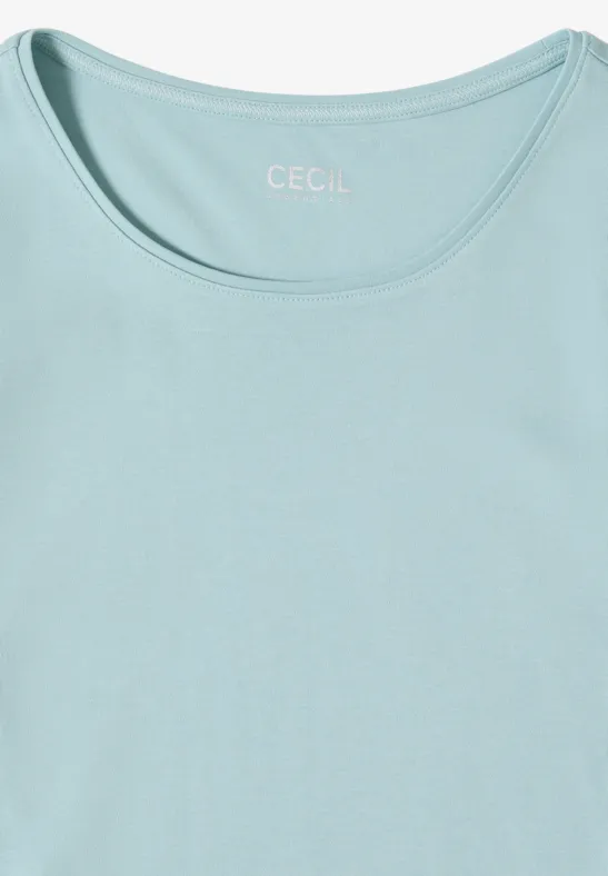 Blickdichtes Rundhals-T-Shirt aus Baumwolle