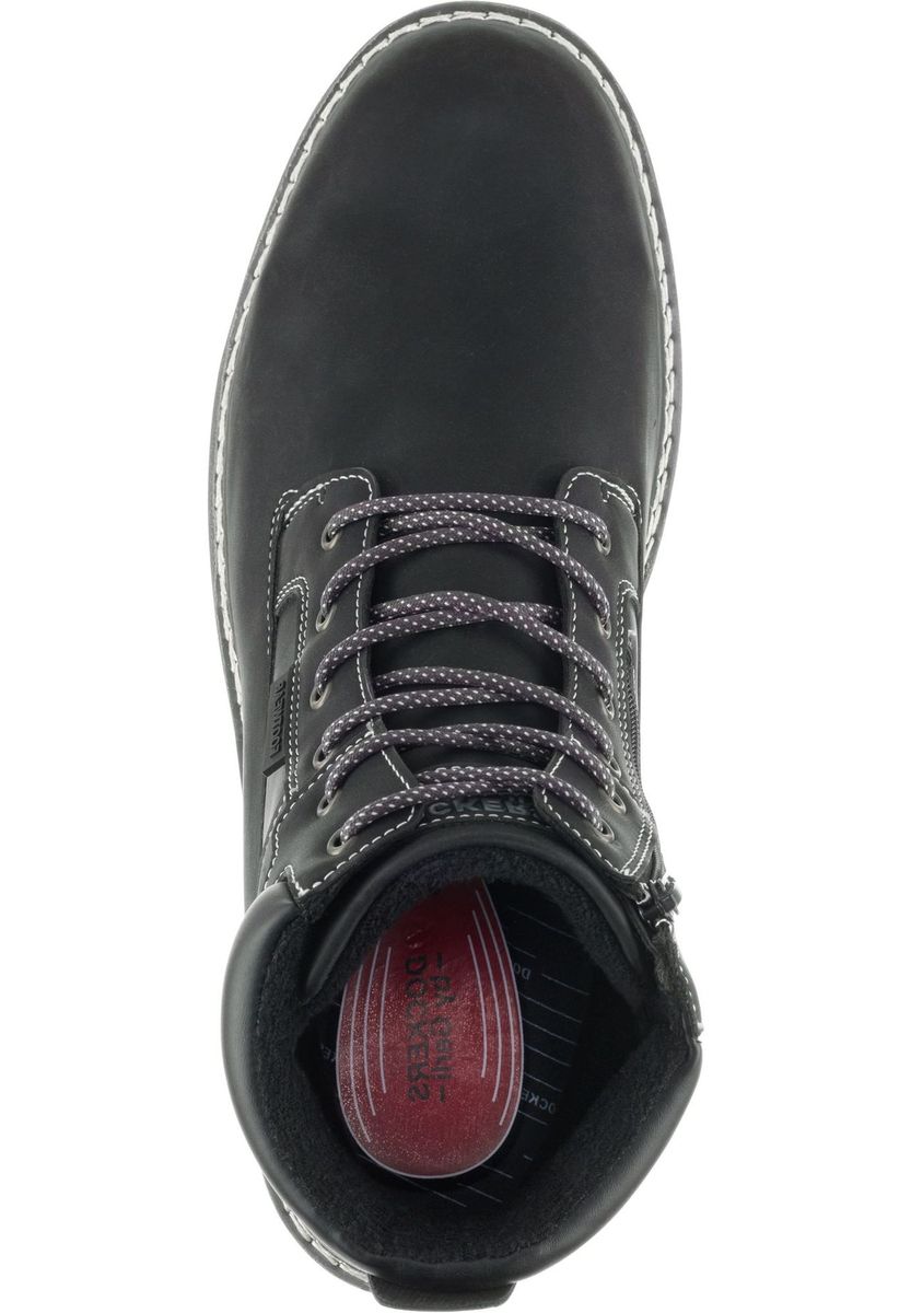 Klassischer schwarzer Leder-Ankle-Boot