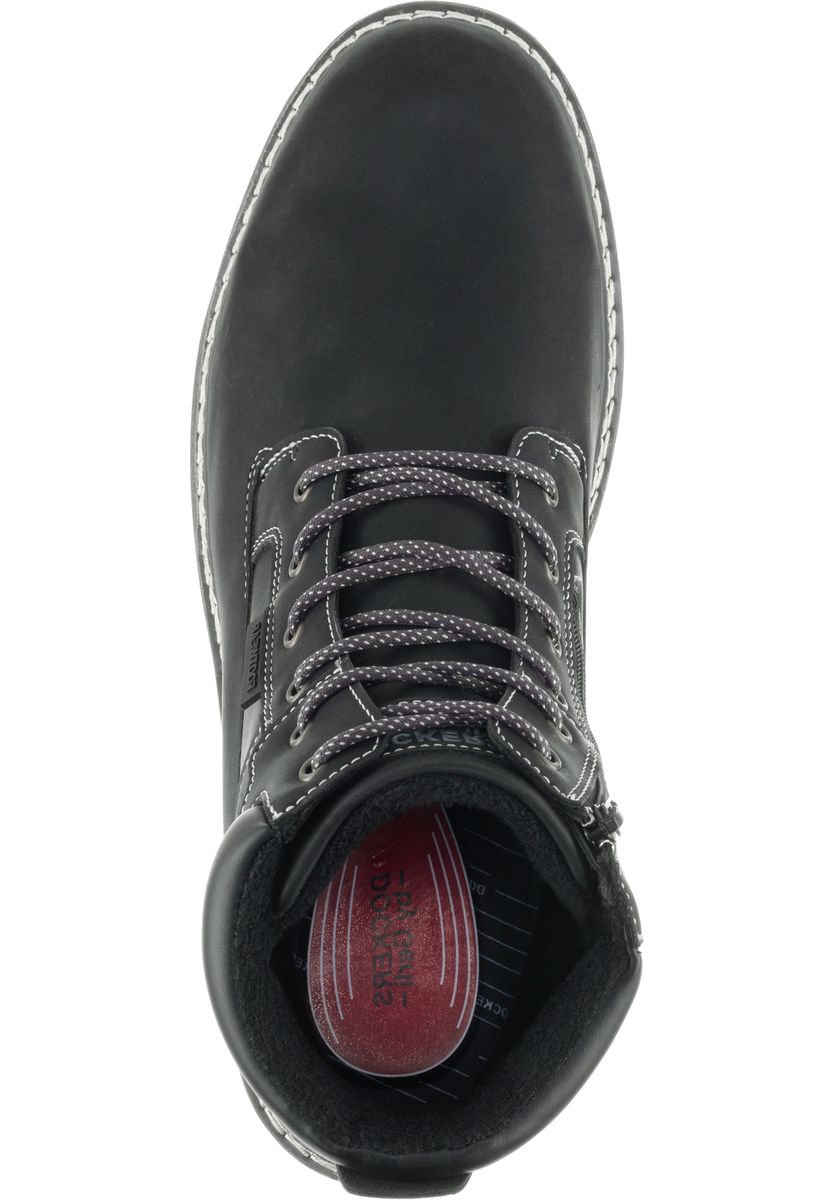 Klassischer schwarzer Leder-Ankle-Boot
