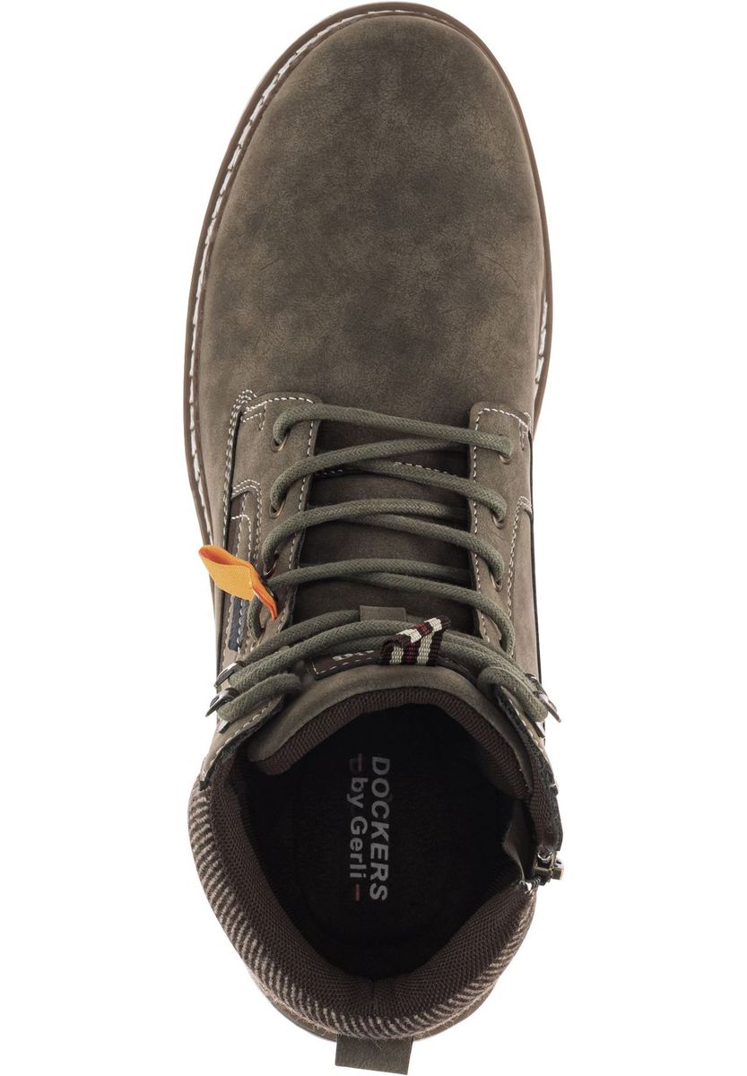 Schnürstiefelette mit Reißverschlussdetail