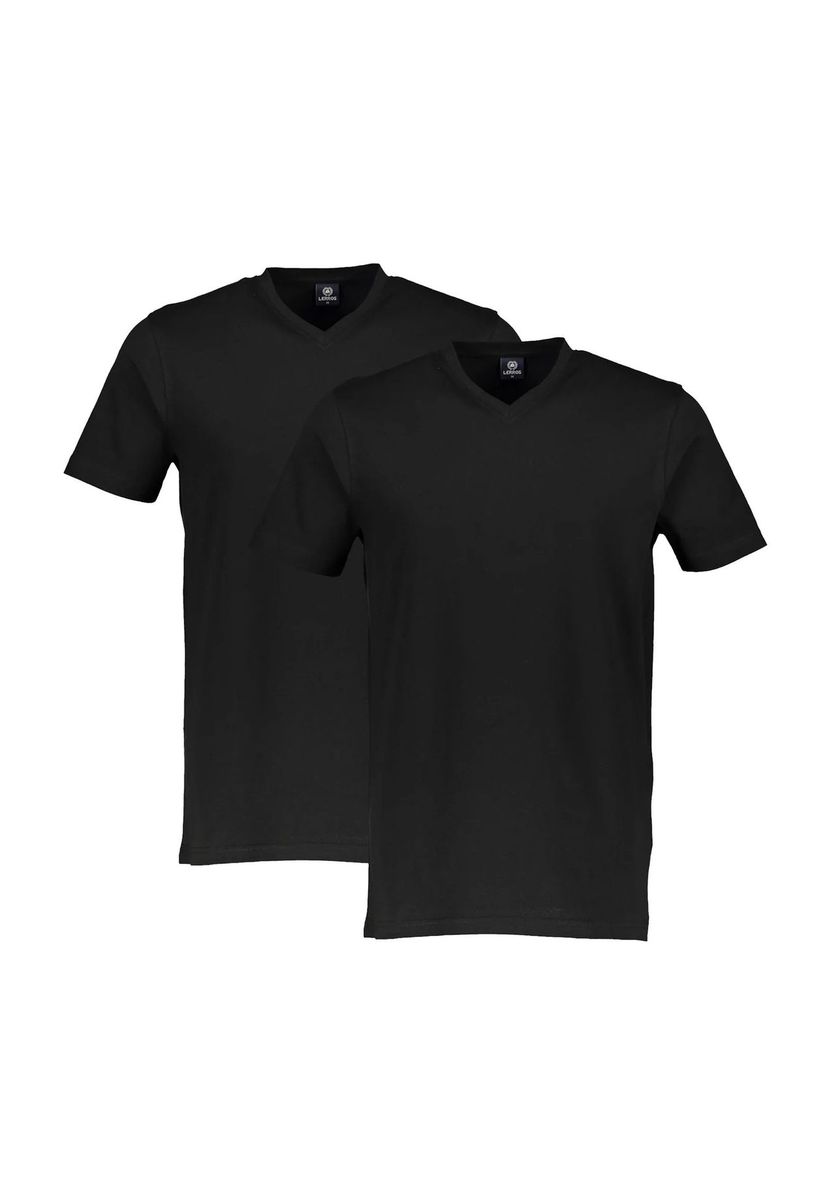 Klassisches V-Ausschnitt Baumwoll-T-Shirt Doppelpack