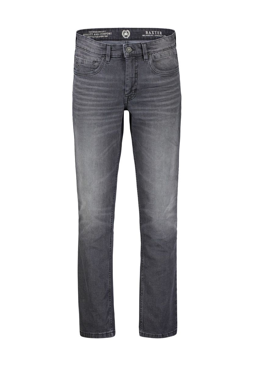 Graue 5-Pocket Jeans mit Relaxed Fit