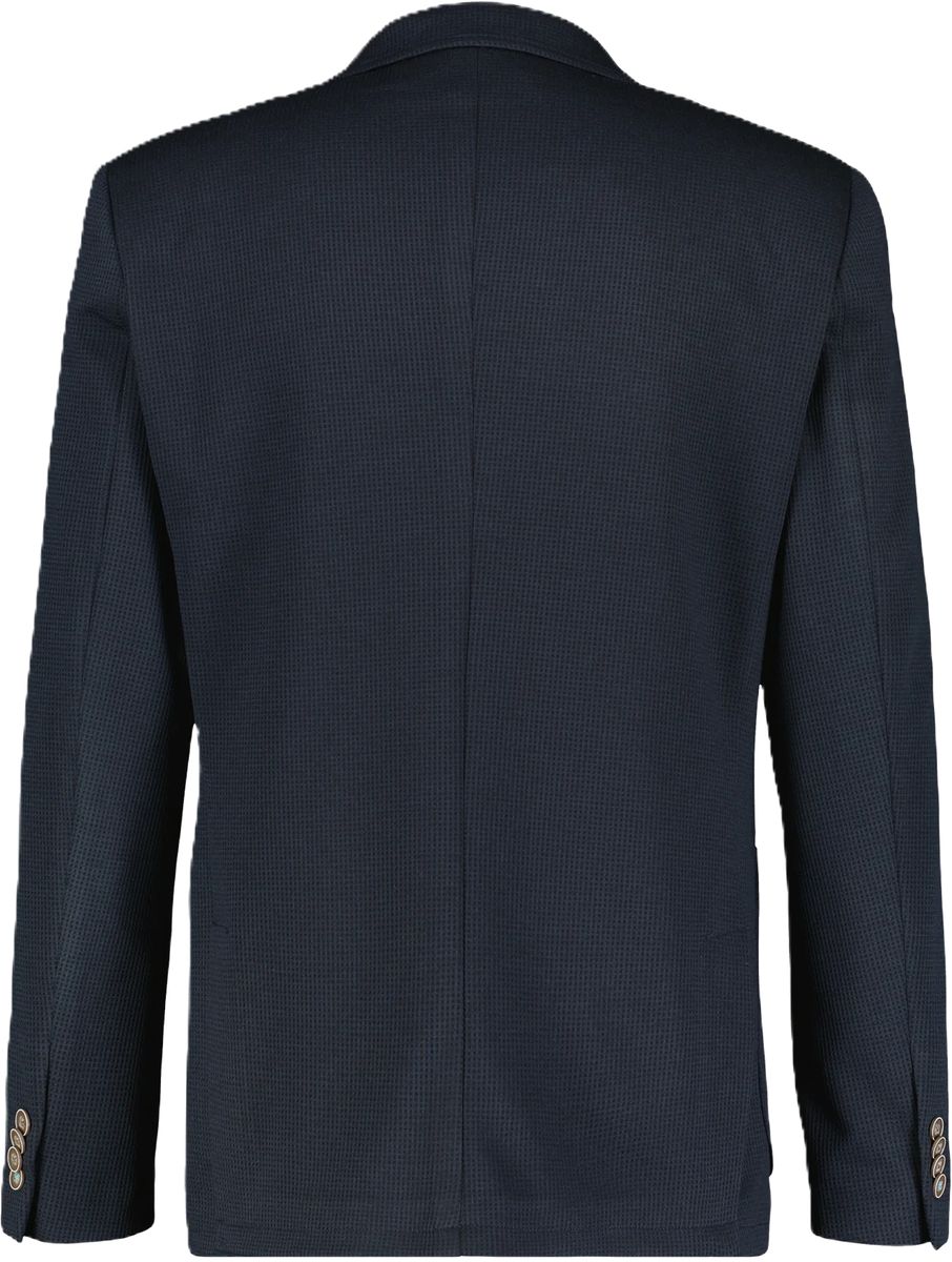 Blauer lässiger Jersey-Strickblazer