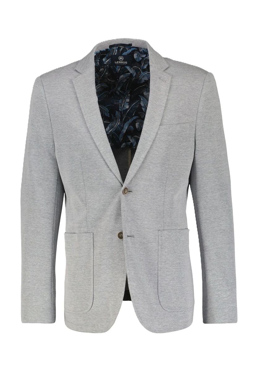 Lässiger hellgrauer Jersey-Blazer