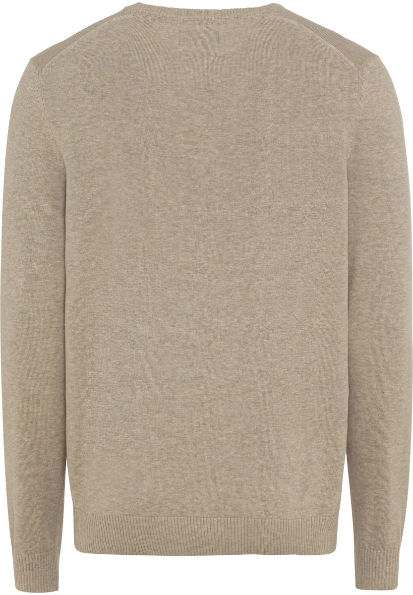 Klassischer Baumwollpullover mit Rundhalsausschnitt