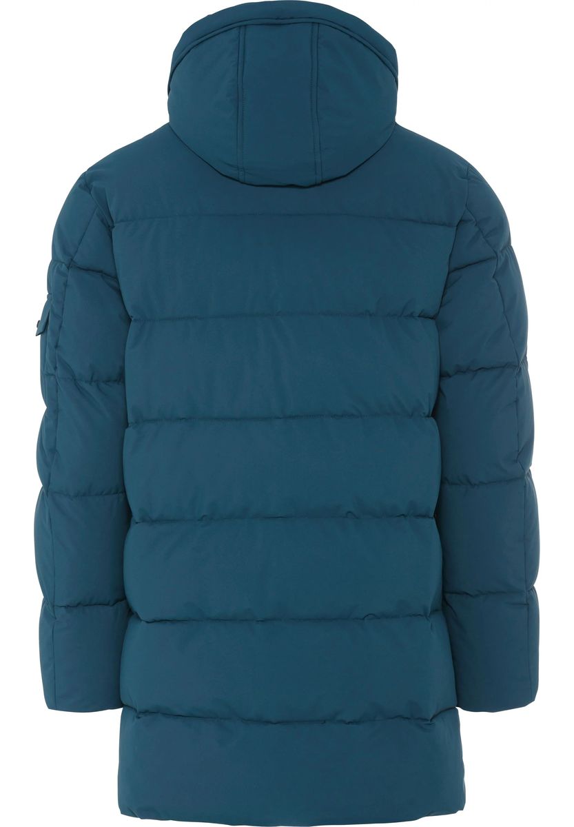 Langer gesteppter Outdoor-Parka mit Kapuze