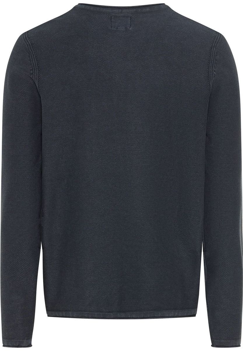 Klassischer Baumwoll Strickpullover mit Rundhalsausschnitt