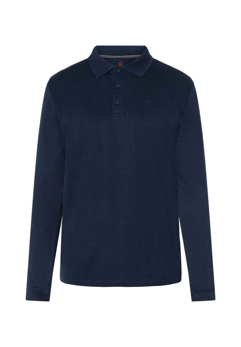 Herren Langarm Baumwoll-Polohemd