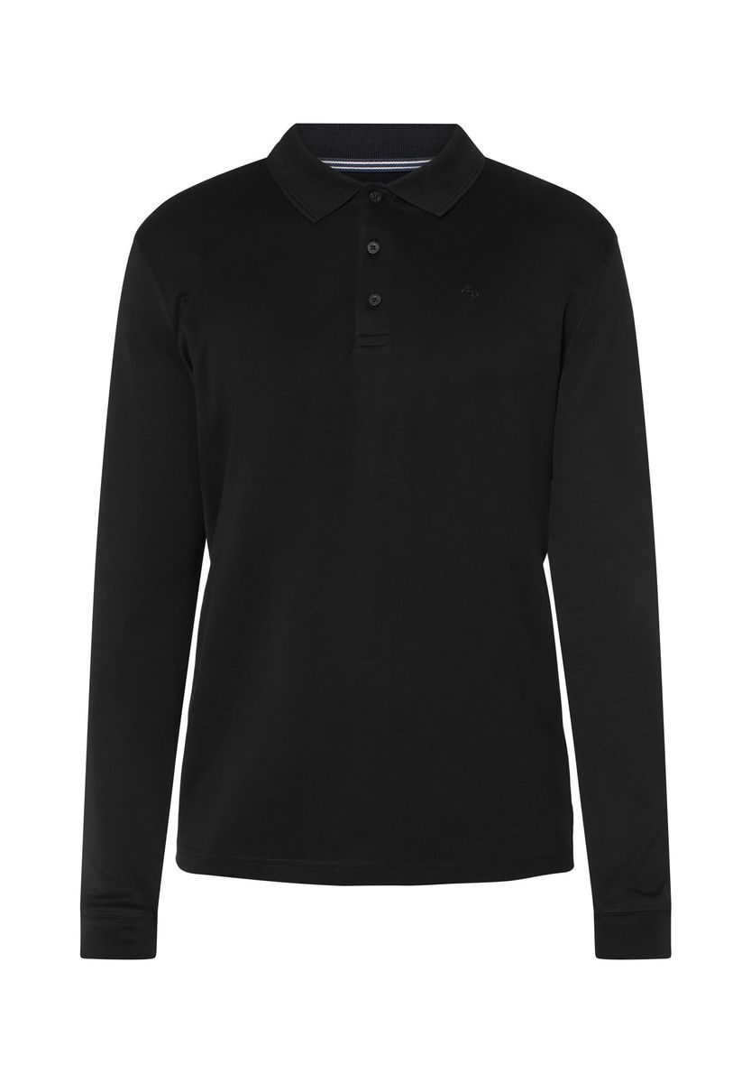 Klassisches Langarm-Polohemd aus Baumwolle