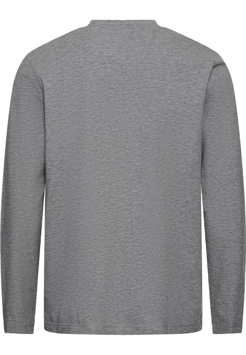 Lässiges Langarm Henley Shirt